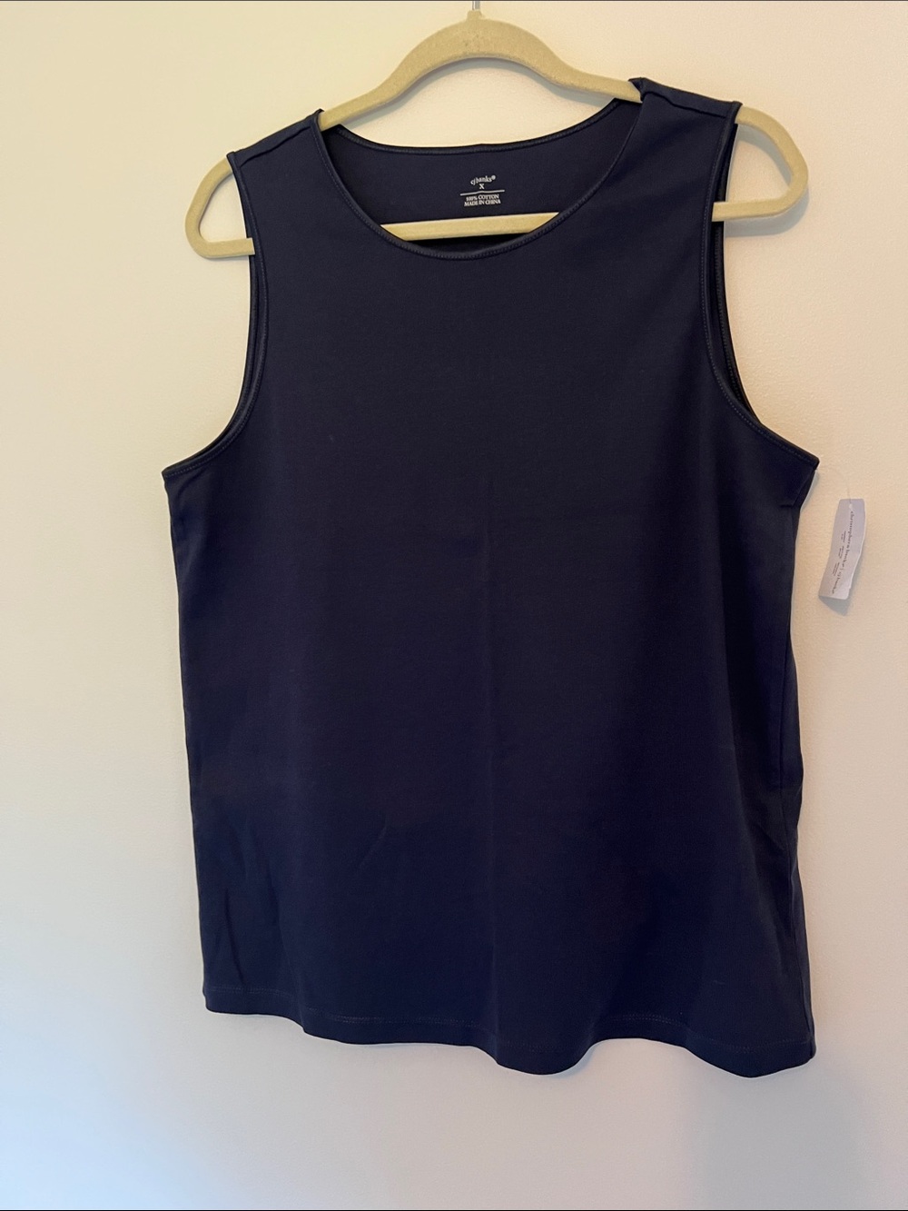 Sleeveless Navy Blue Women's Tank Top